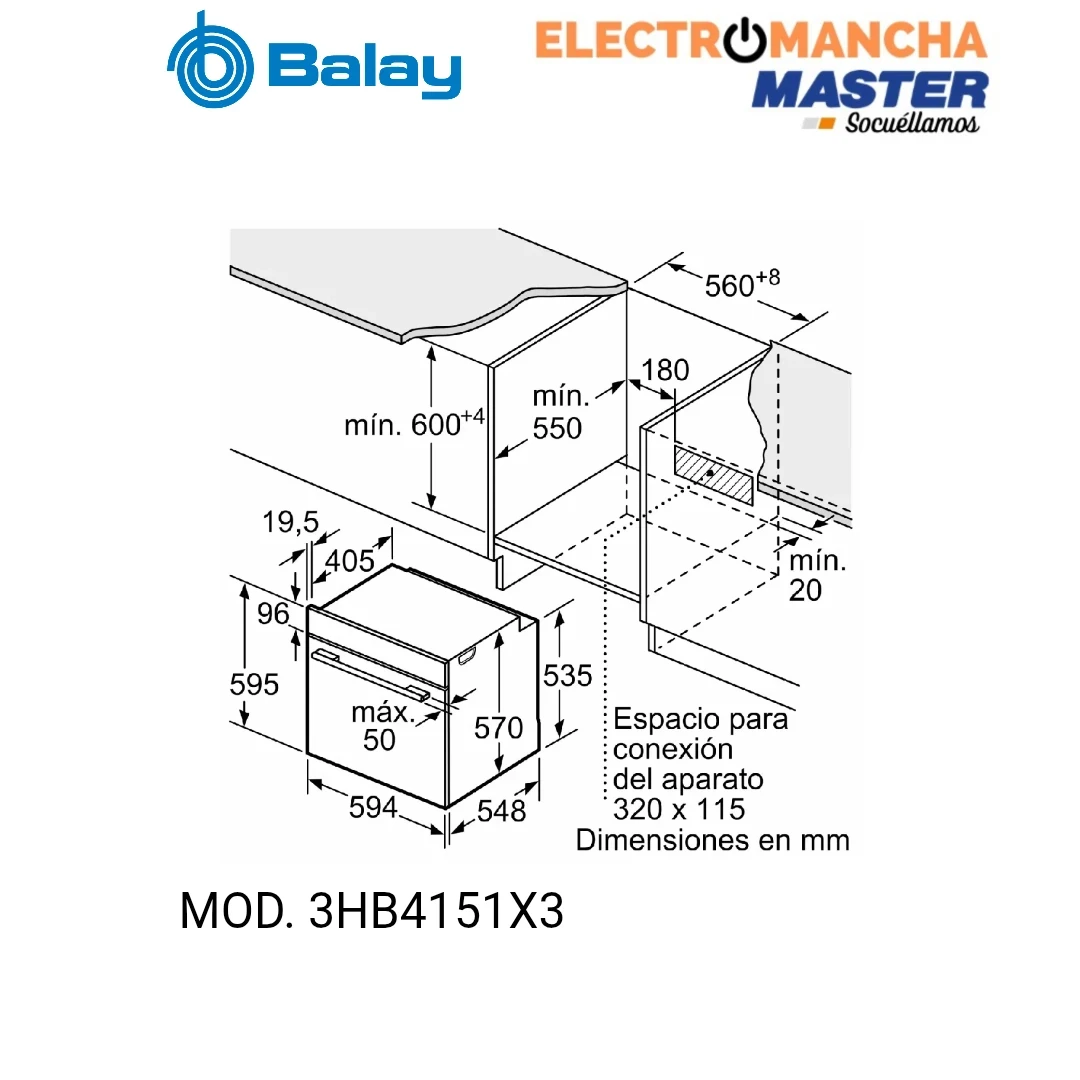 HORNO BALAY 3HB4151X3 MULTIF. INOX AIR FRY CLASE A+ 6