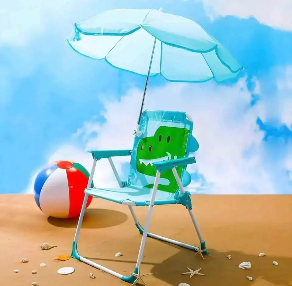 Silla para playa infantil con sombrilla