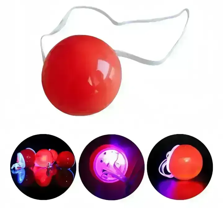 Nariz de payaso luminosa roja 