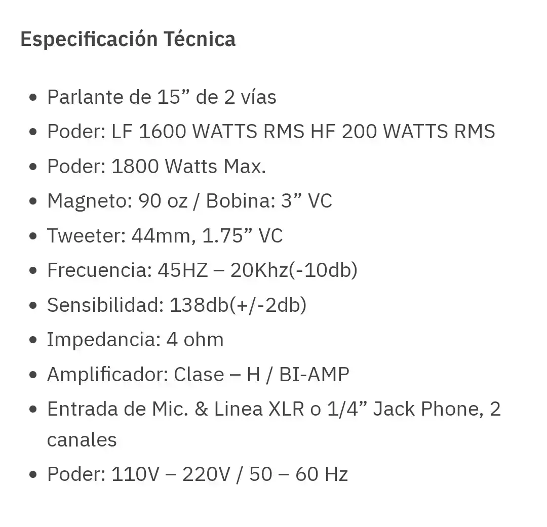 Caja Amplificado England serie Profesional 2