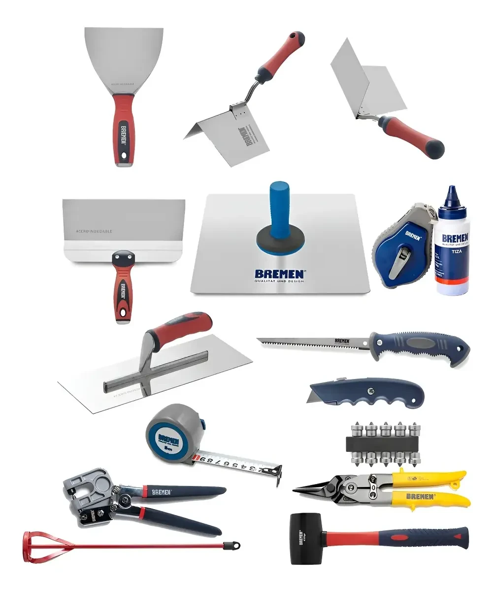 Kit Durlock Herramientas Bremen 15 Pz Espatulas Llana Puntas