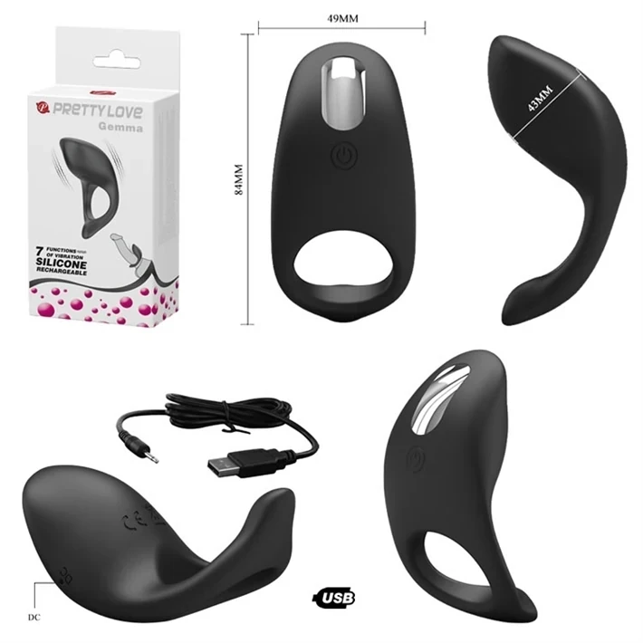 Anillo vibrador con carga USB