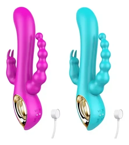 Vibrador De 10 Frecuencias Triple Lilo