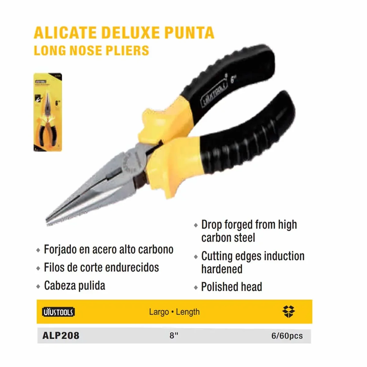 ALICATE PUNTA UYUST DELUX 8" (203mm)