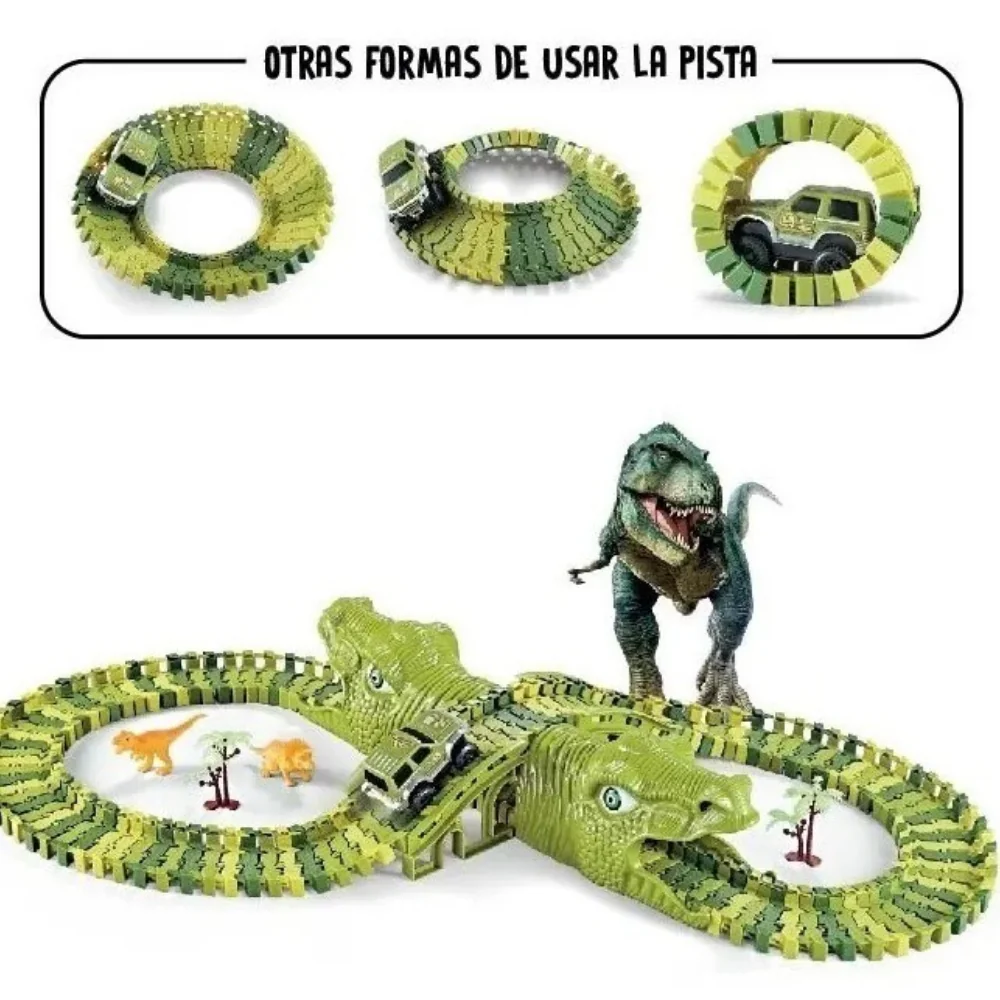 Pista Dinosaurio 1Auto 140 Piezas