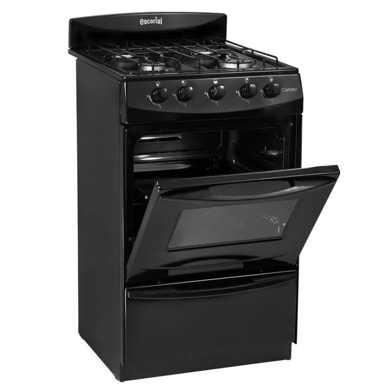 Cocina Escorial Candor Gas Natural Negra 51cm								