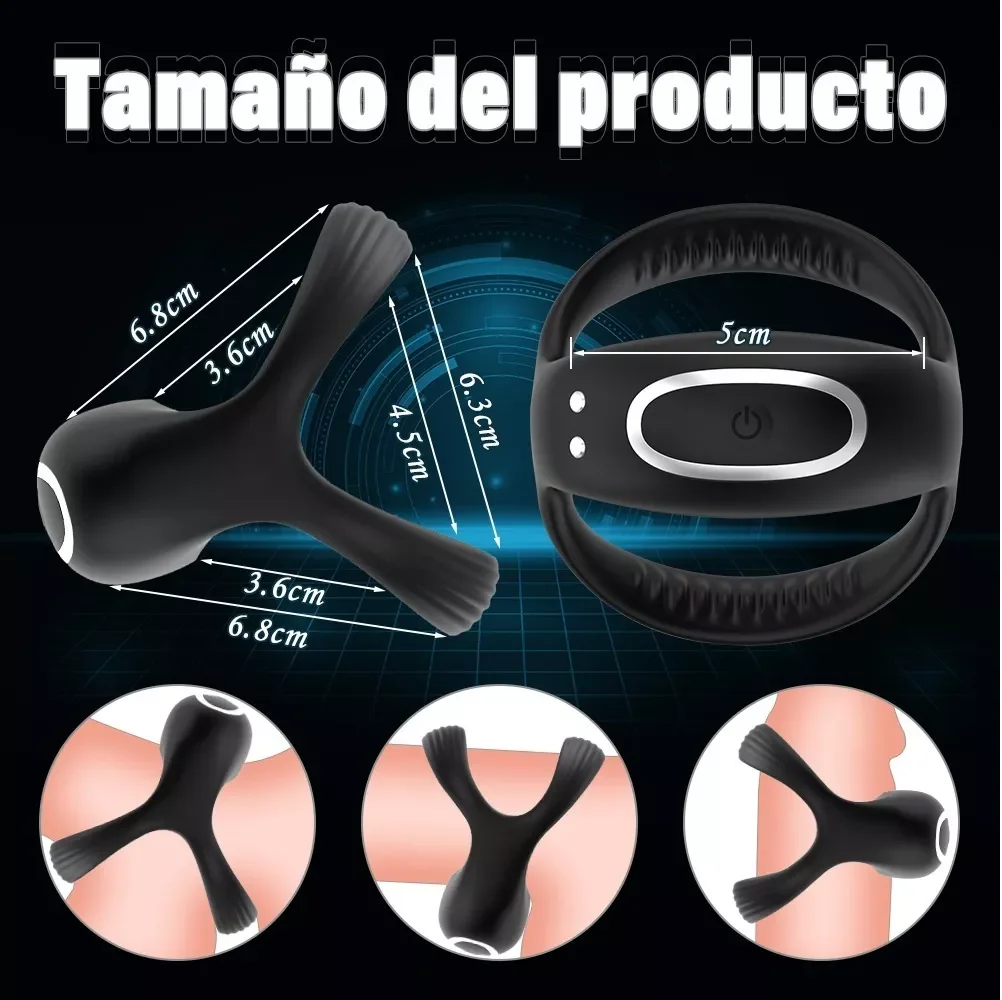 Anillo Vibrador Pene Retardador Eyaculación 2