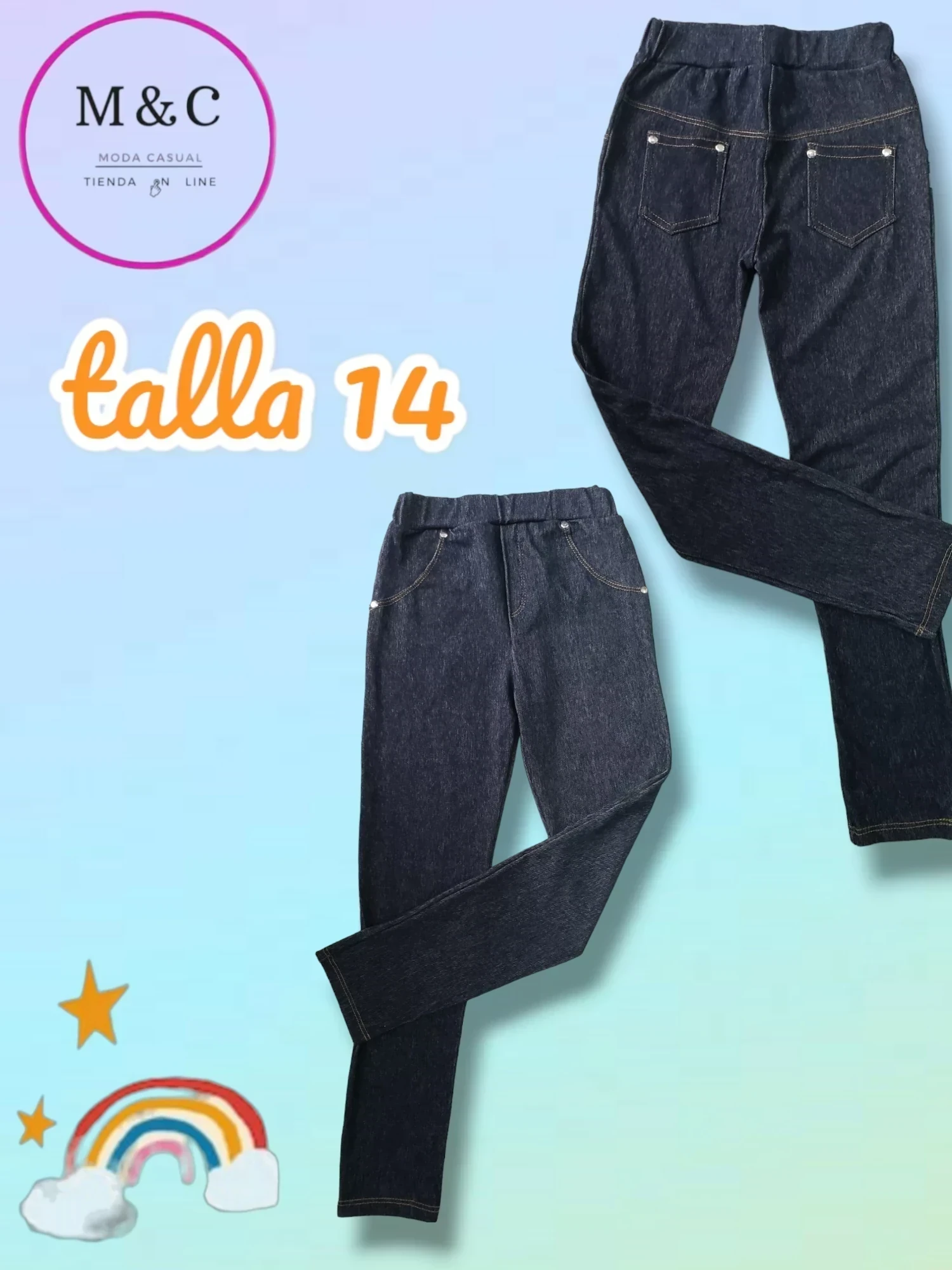 Legins tipo mezclilla 