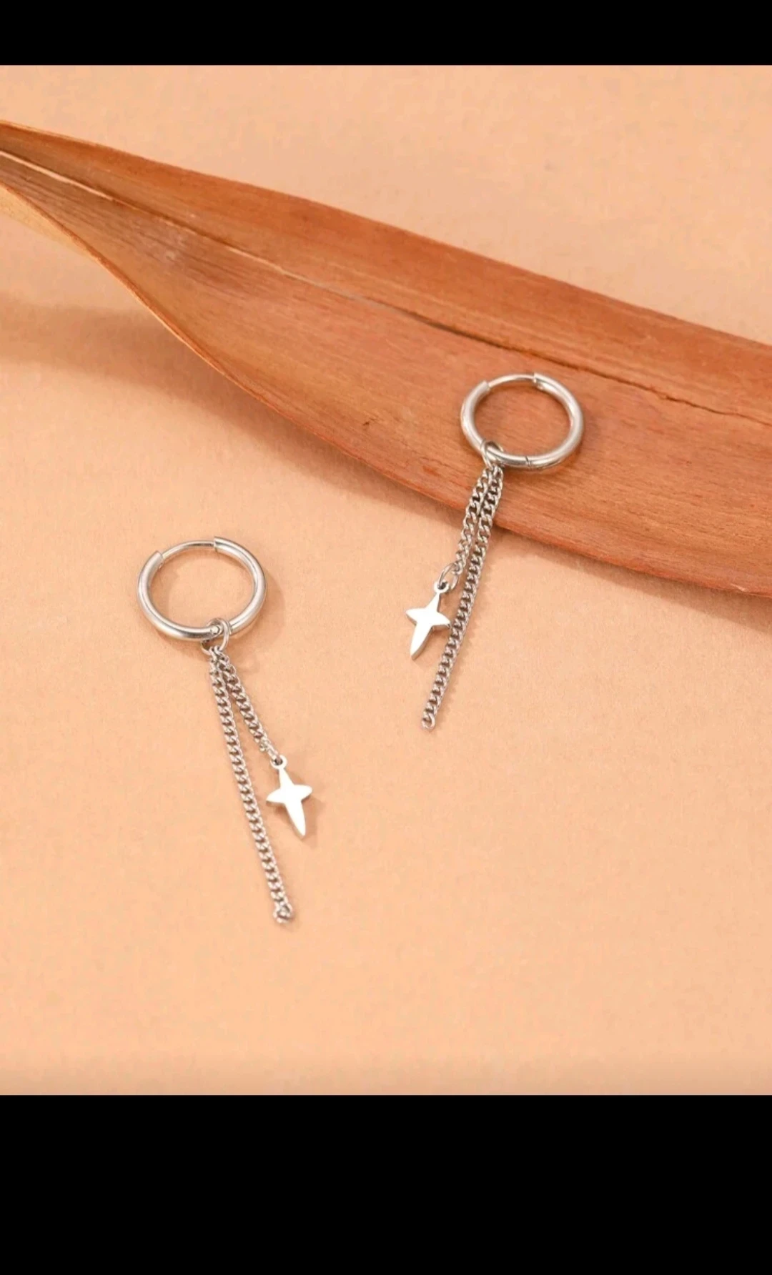 Oendientes colgantes diseño hexagonal estrella ⭐ colgante 4