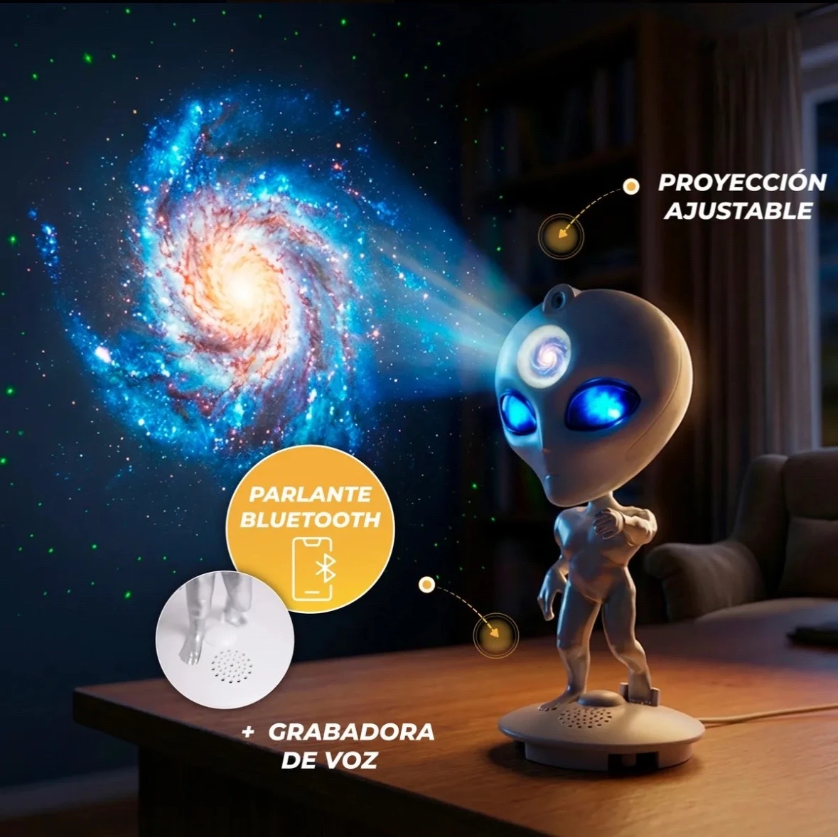 proyector de galaxia y estrelllas Alien