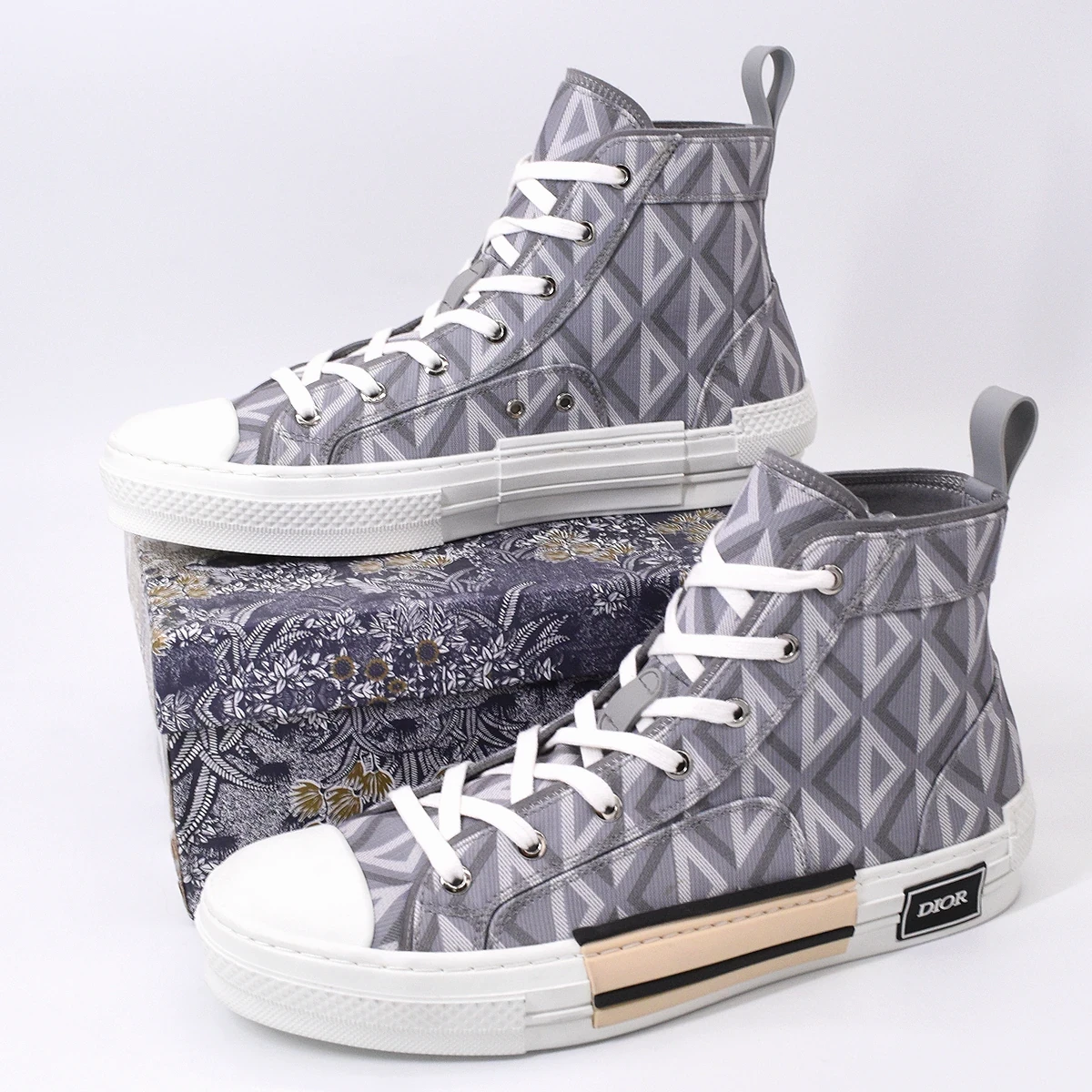 Dior B23 Caña Alta Gris CD Diamante 3