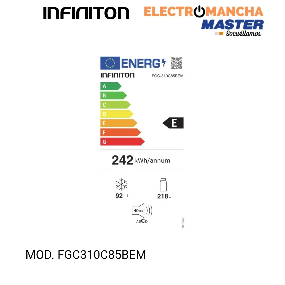 FRIGO COMBI INFINITON FGC310C85BEM NF 1,85*60 E 3