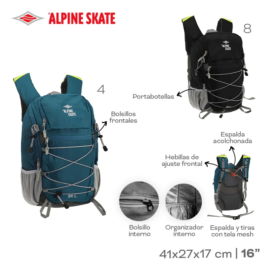 MOCHILA CAMPING ALPINE SKATE 53671