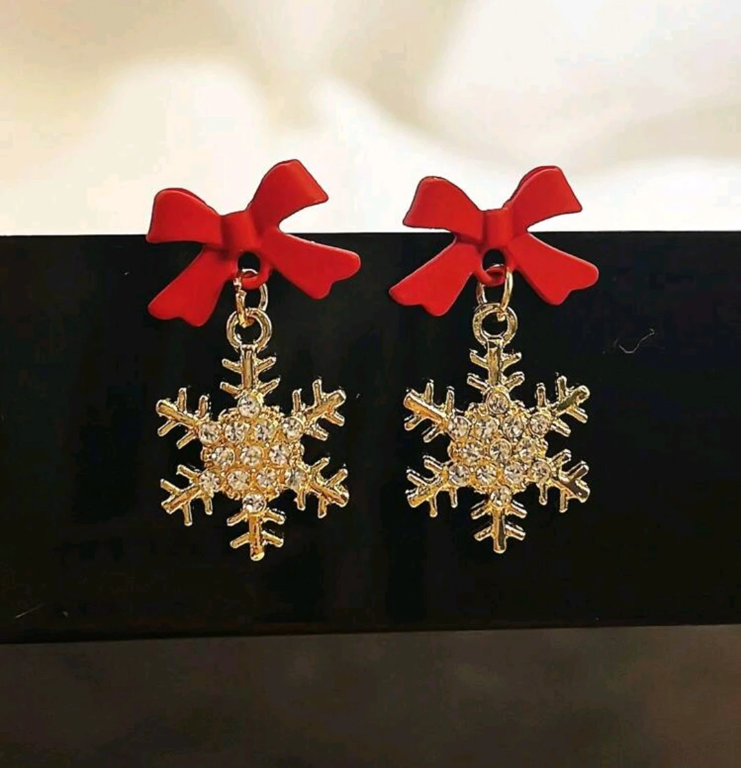 Aretes moño de copo 4