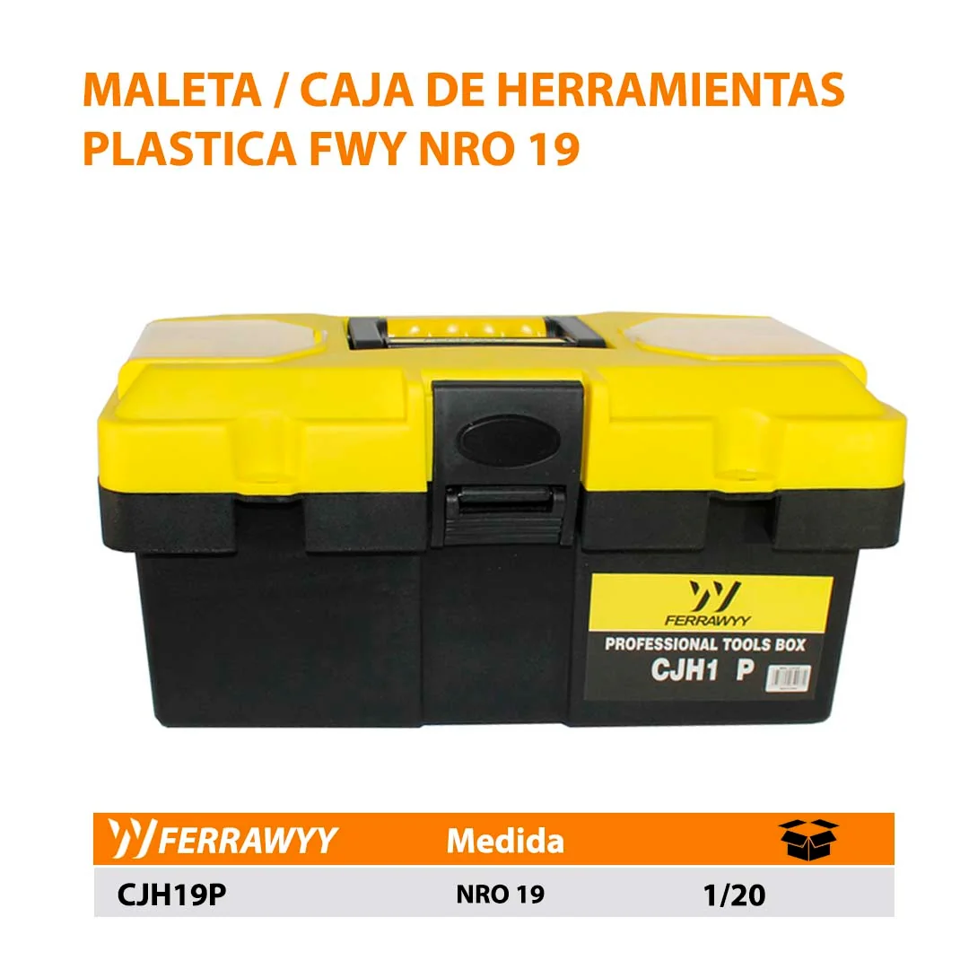 MALETA / CAJA DE HERRAMIENTAS PLASTICA FWY NRO 19