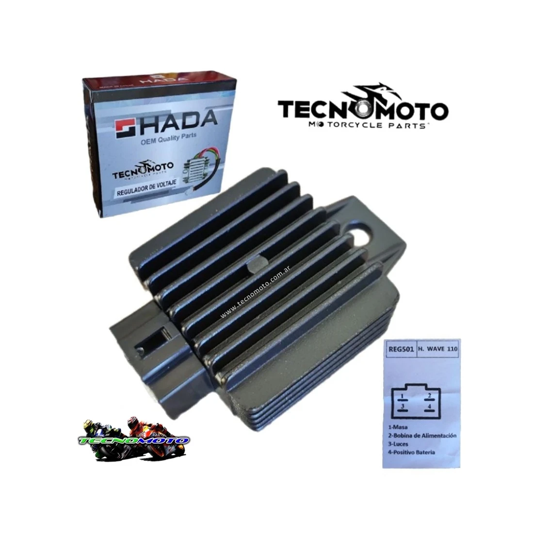 REGULADOR VOLTAJE HONDA 110 WAVE S  - 48747