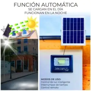 Reflector LED 300W Con Panel Solar  4
