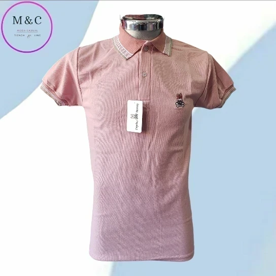 Playera T- M Polo diseño cuello y mangas 4