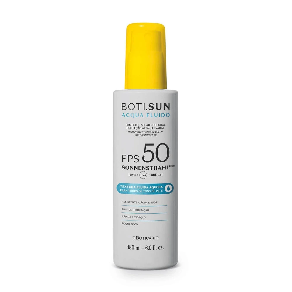 Protector solar corporal spray fps 50 180ml botisun acqua fluido