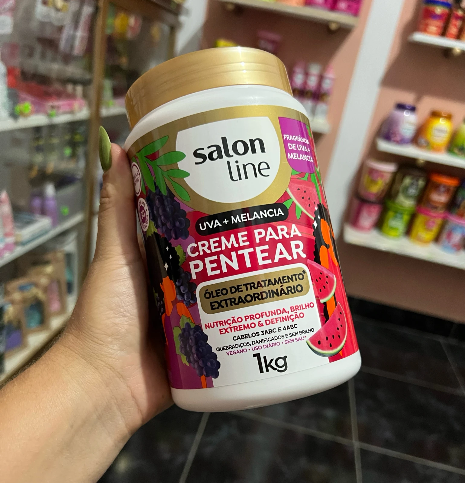 Crema se peinar uva melancia