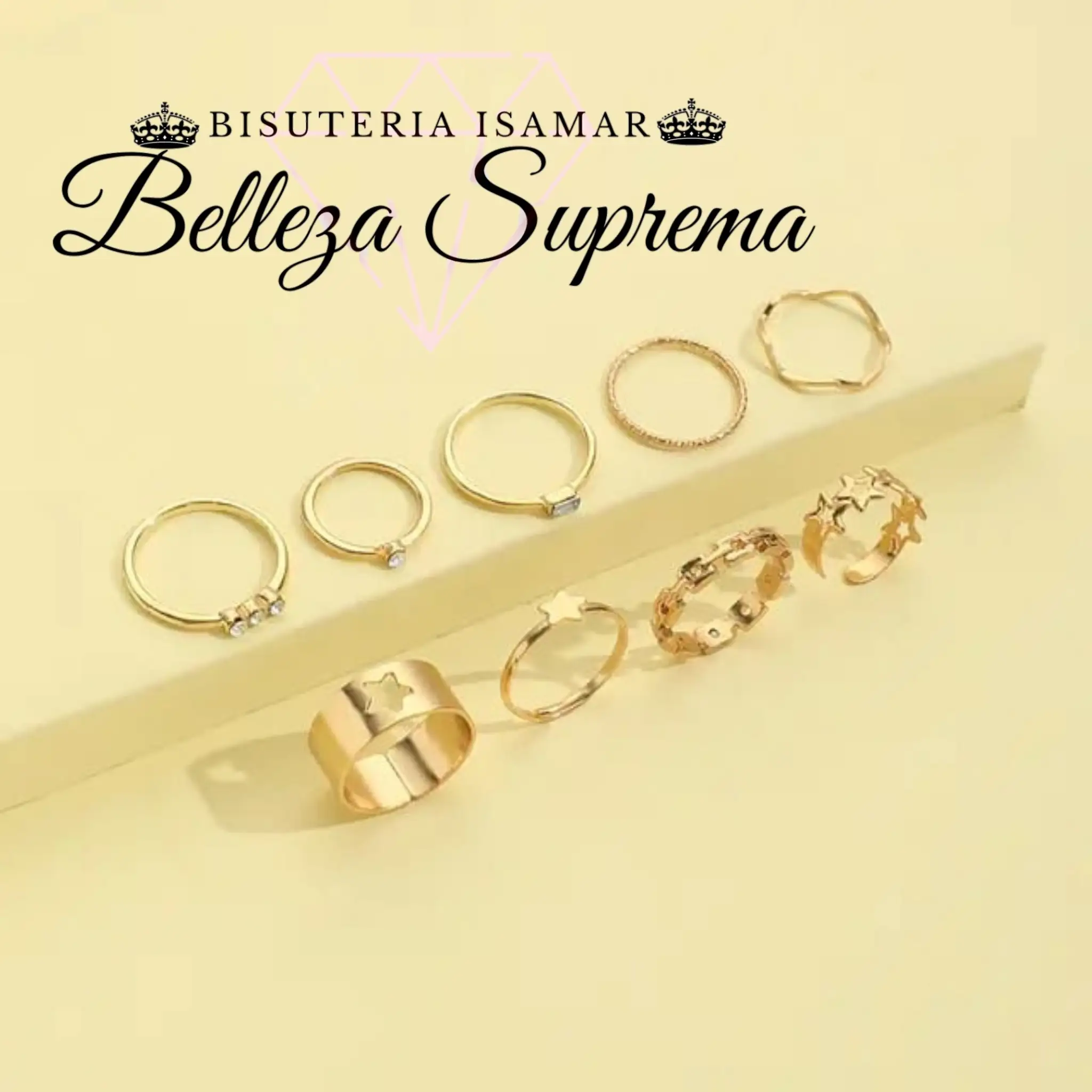SET DE ANILLOS DORADOS  2