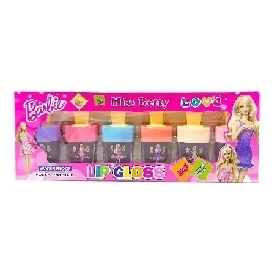 TINTAS PARA LABIOS EN PRESENTACION DE HELADO BARBIE DE 6 UNID.