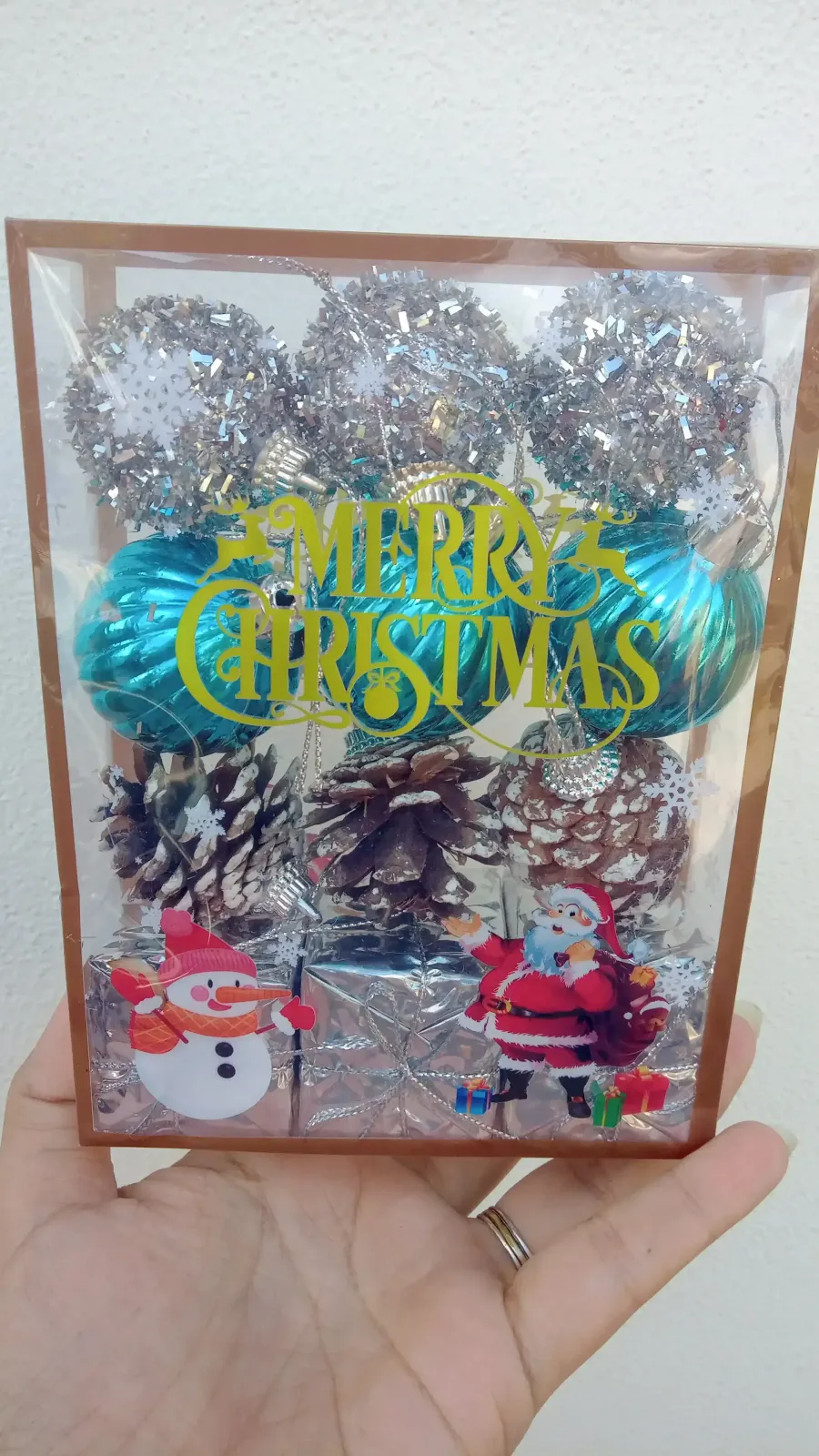Esfera/adorno navideño 4cm 12 piezas c/caja de acetato  2