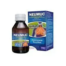 NEUMUC JBE 4 MG+100 MG/ 5 ML FCO X 120 ML GUAYACOLATO + BROMHEXINA FARMA COMERCIAL