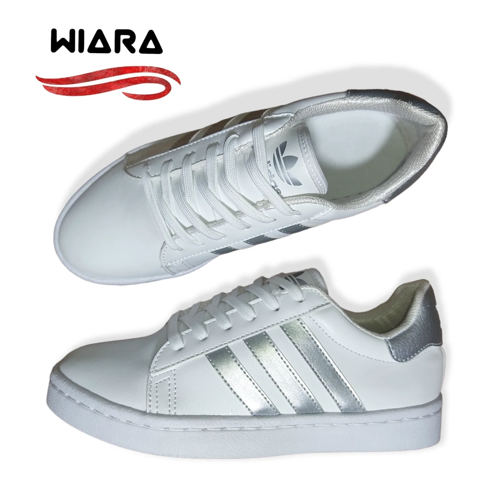 Adidas Blanco/Plateado Dama 4