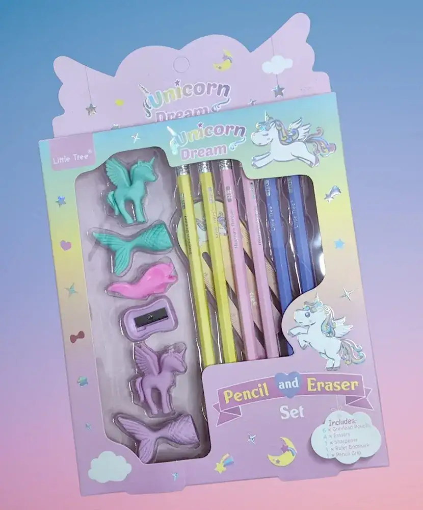 KIT LÁPICES DE COLORES UNICORNIO  2