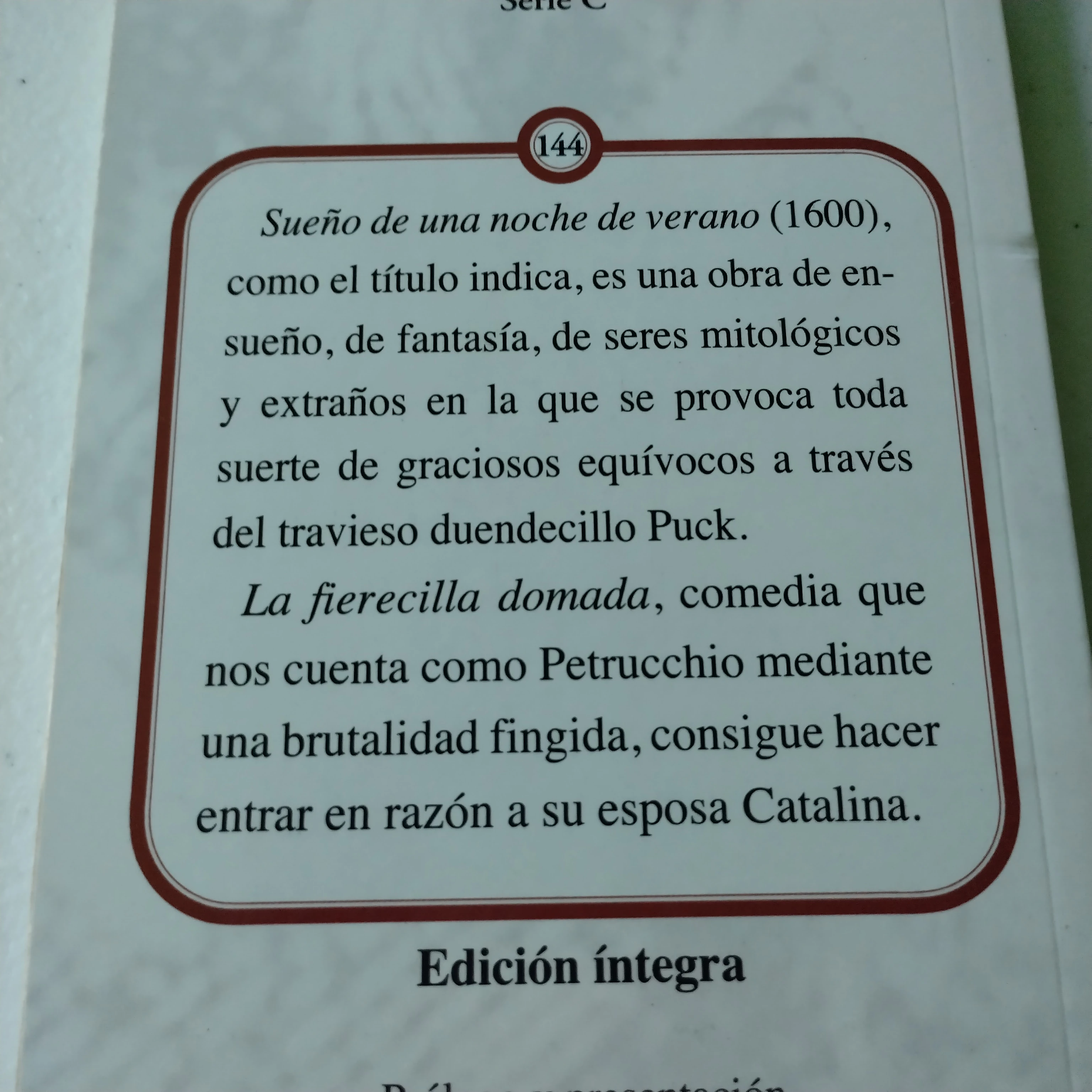 Sueño de una noche de verano, William Shakespeare  2