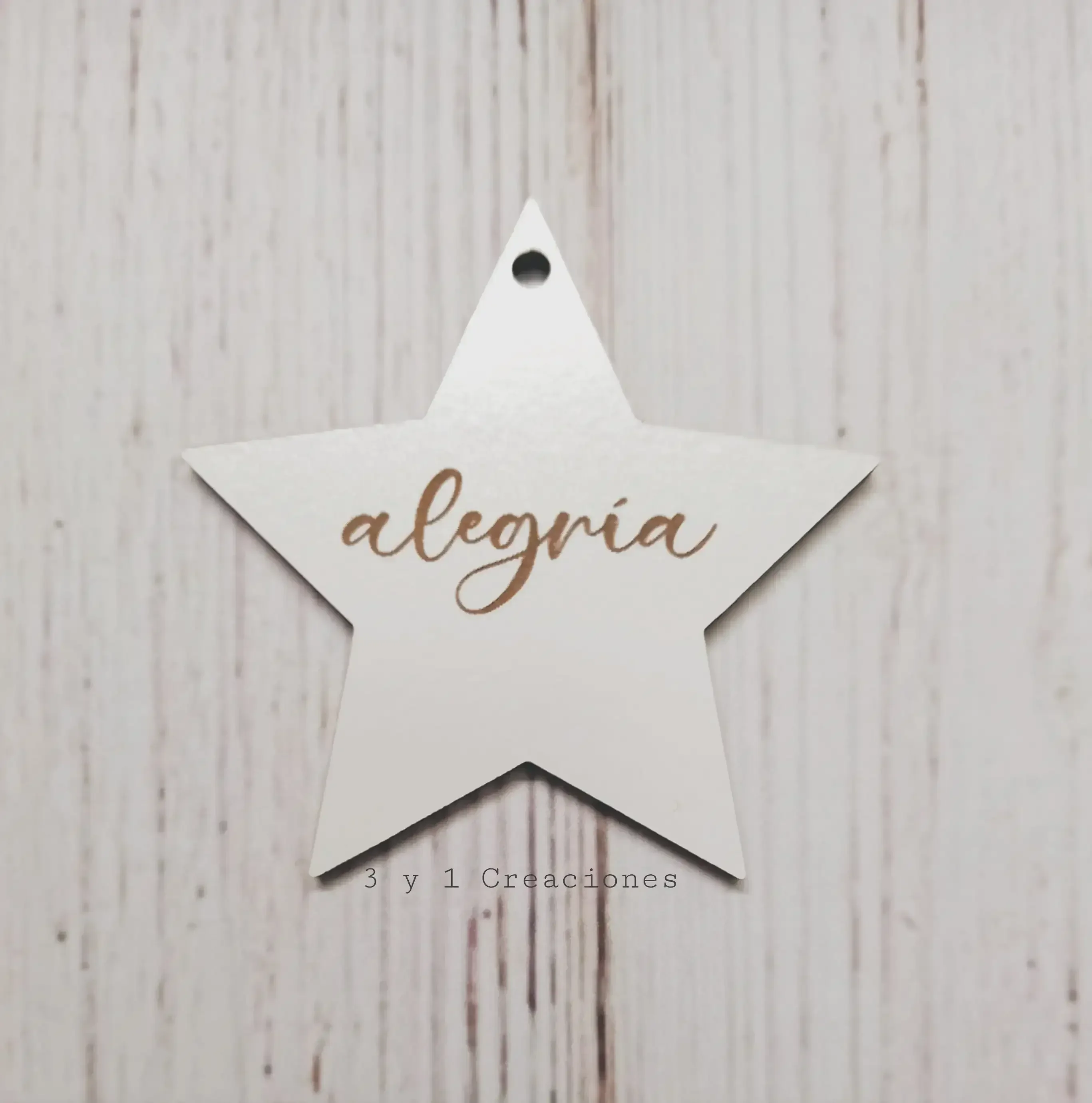 ESTRELLA GRABADA ALEGRÍA