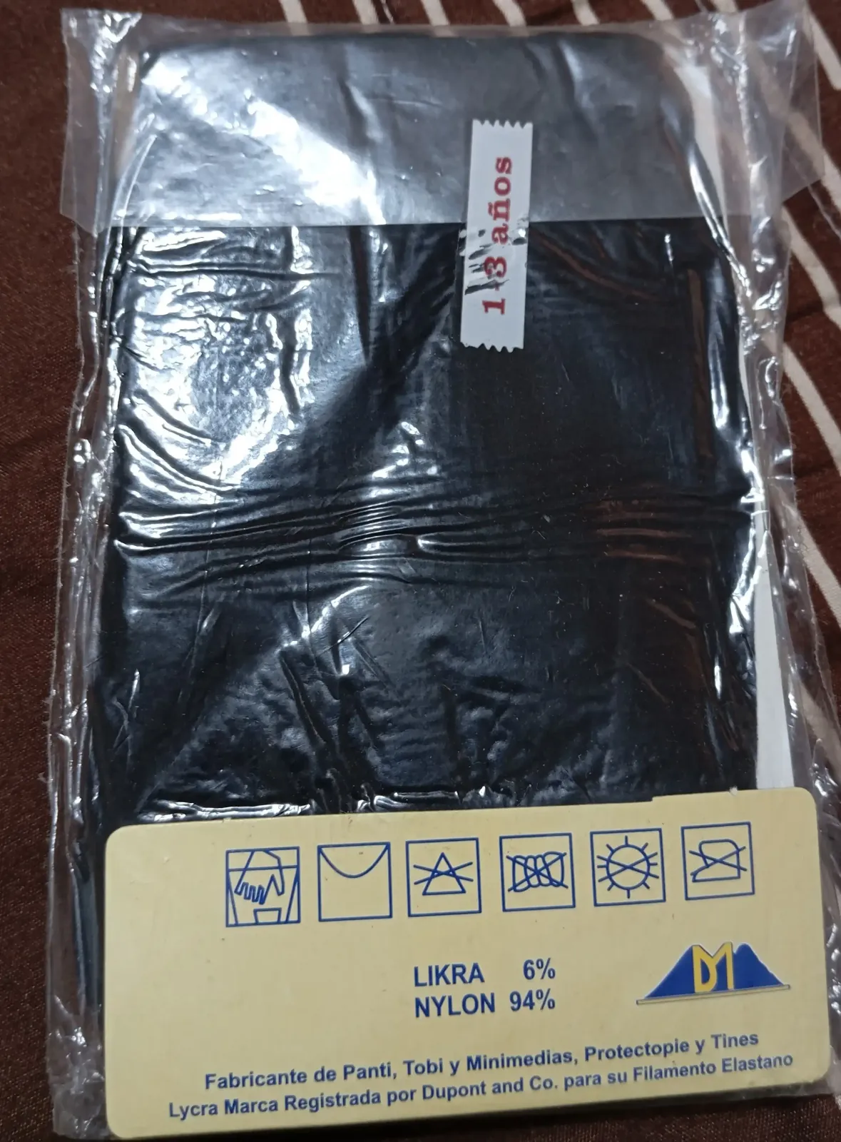Malla lisa de nylon delgadas DIMSA 1-3 años negro