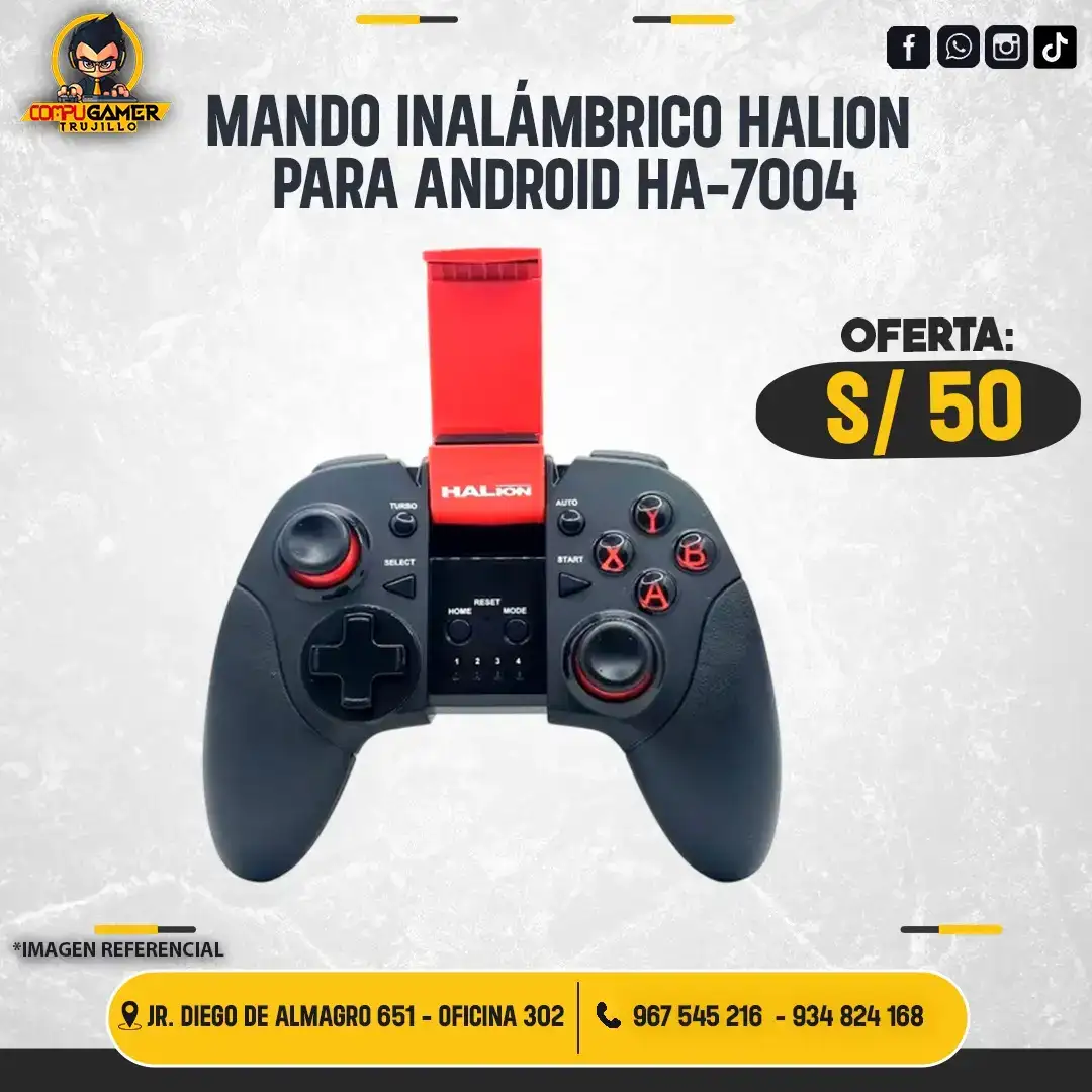 MANDO INALÁMBRICO HALION HA-7004 PARA CELULAR ANDROID 