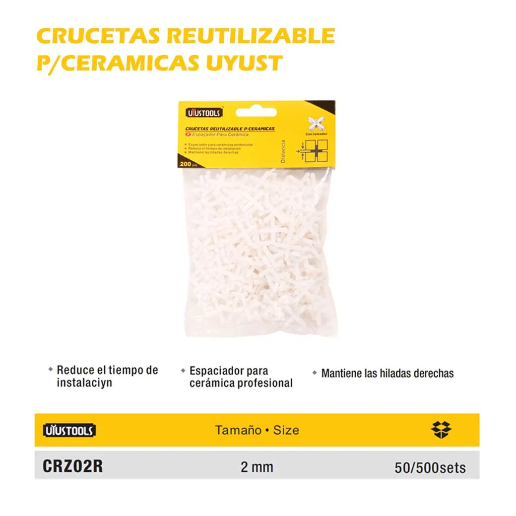 CRUCETA P/Ceramica UYUST (200pz/set) 2 mm