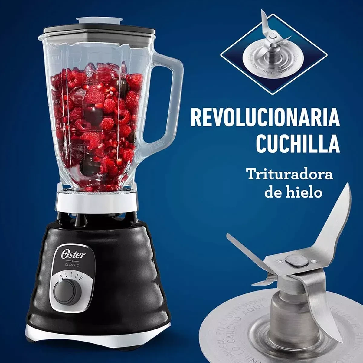 Licuadora Oster Vintage Clásica 1,25 Lts 3 Velocidades 700 W