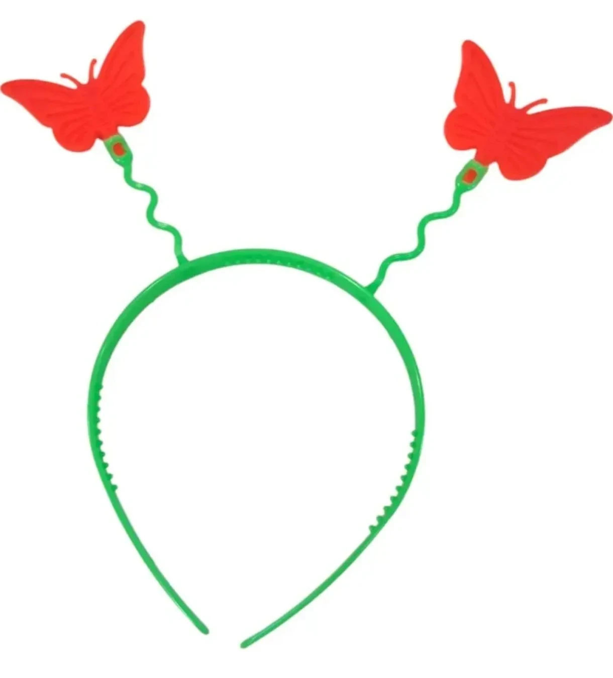 Vincha pladtica x4 unidades primavera fluo mariposa/flor 3