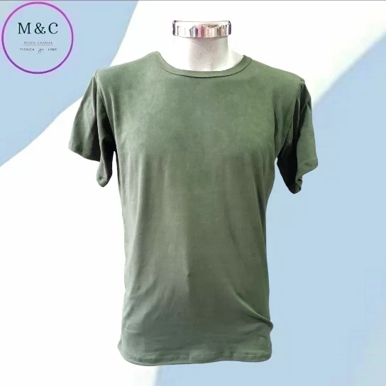 Playera lisa G colores manga corta  2
