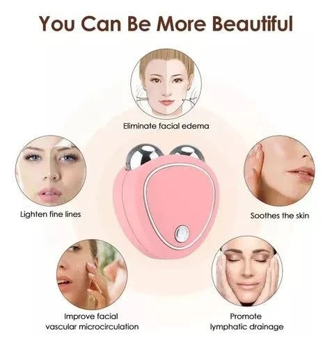 Masajeador facial con micro corriente 