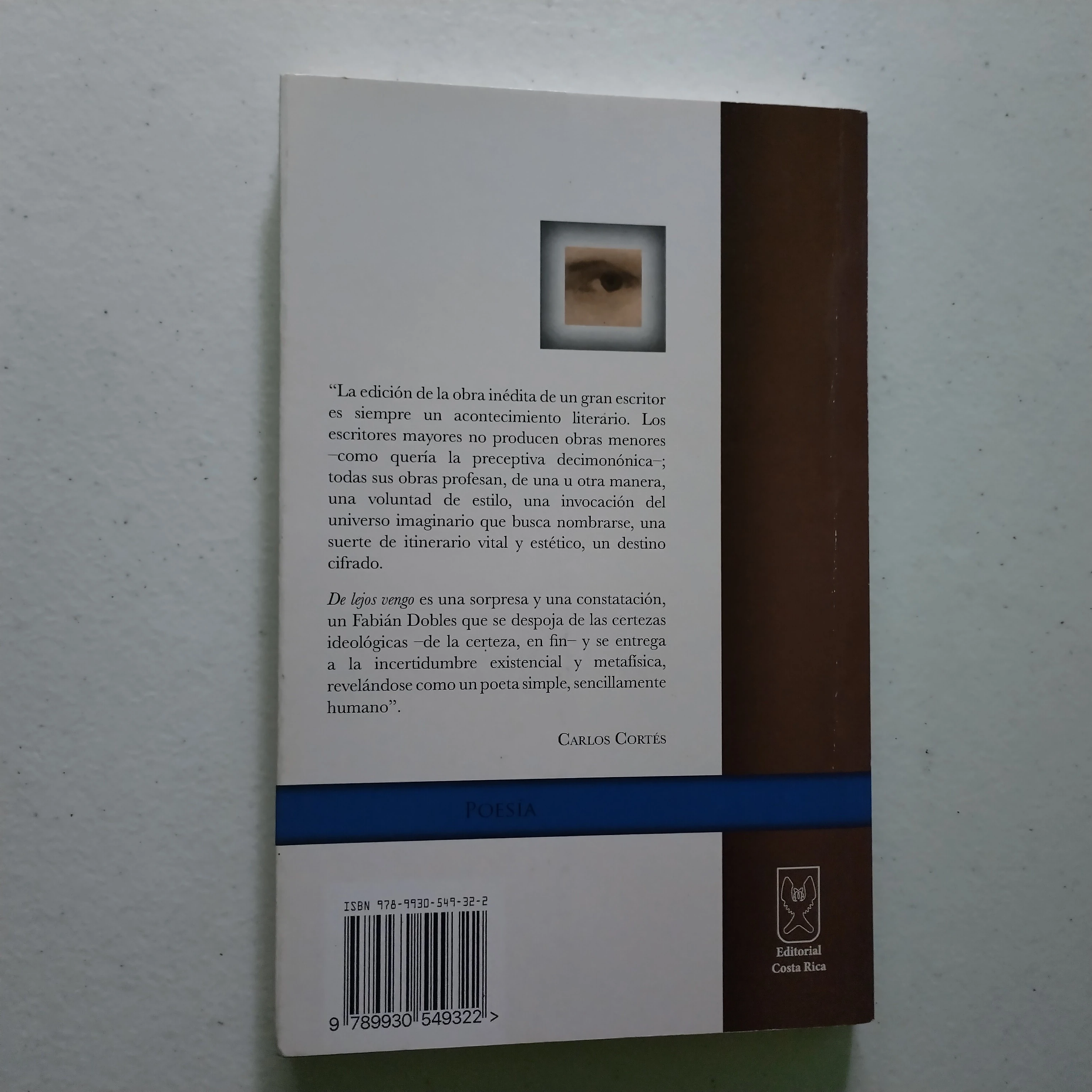 De lejos vengo, poesía inédita, Fabián Dobles, nuevo 2