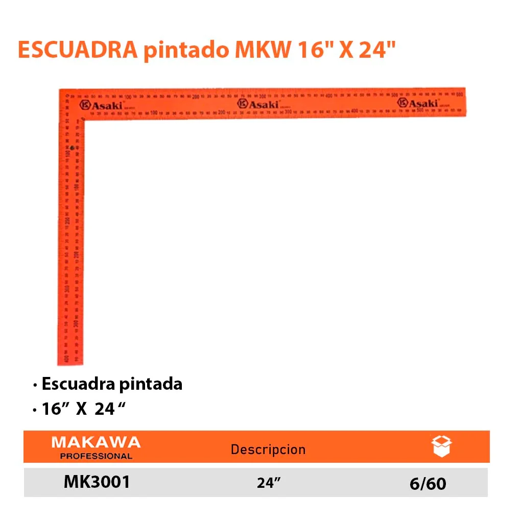 ESCUADRA GRANDE pintado MKW 16 X 24" 