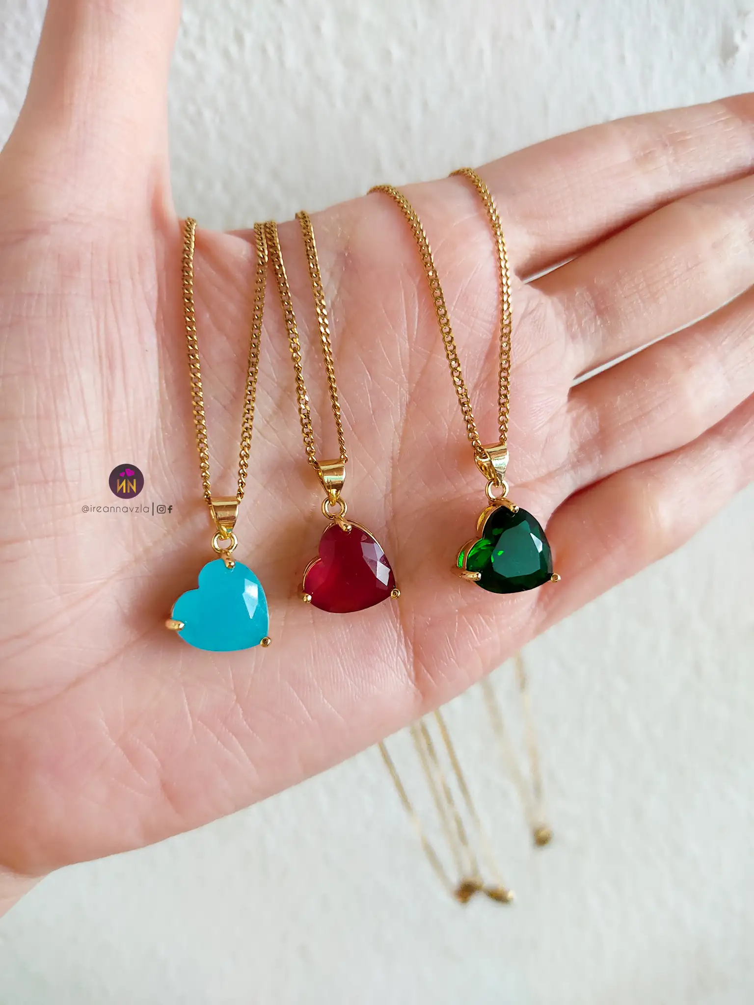 Cadena corazón de cristal