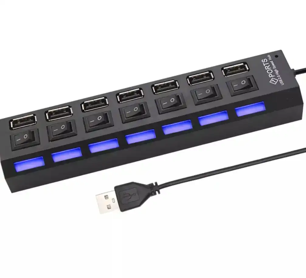Cargador/Lectura y Transferencia 7 Puertos USB