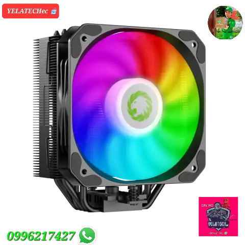 Cooler Disipador Sigma 540 ARGB BK PC   $45 ✅ nuevos sellados con garantía   Enfriador de aire para CPU GameMax Sigma 540 ARGB Black 