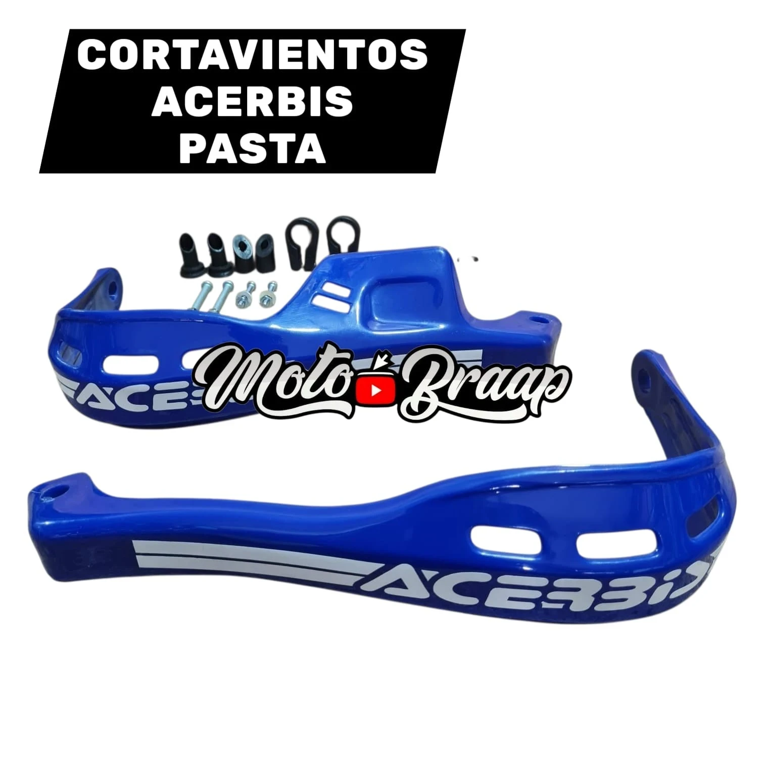 Cortavientos tipo Acerbis / manubrio 7/8 / pasta azul