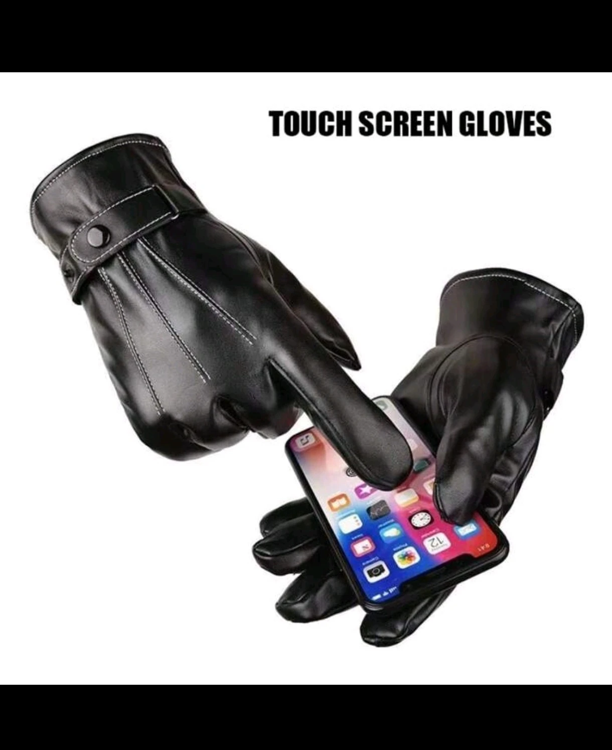 Guantes Térmicos Elegantes Tipo Cuero con Pantalla Táctil 3