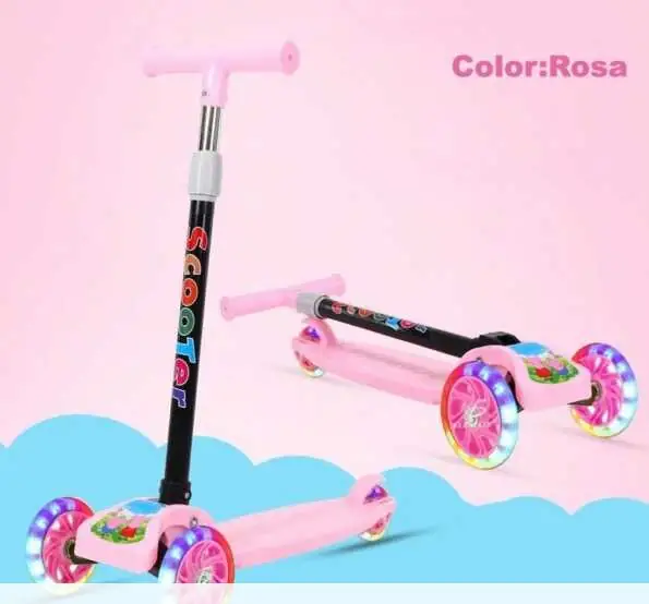 Patín Scooter Montable 3 Ruedas Luz LED 