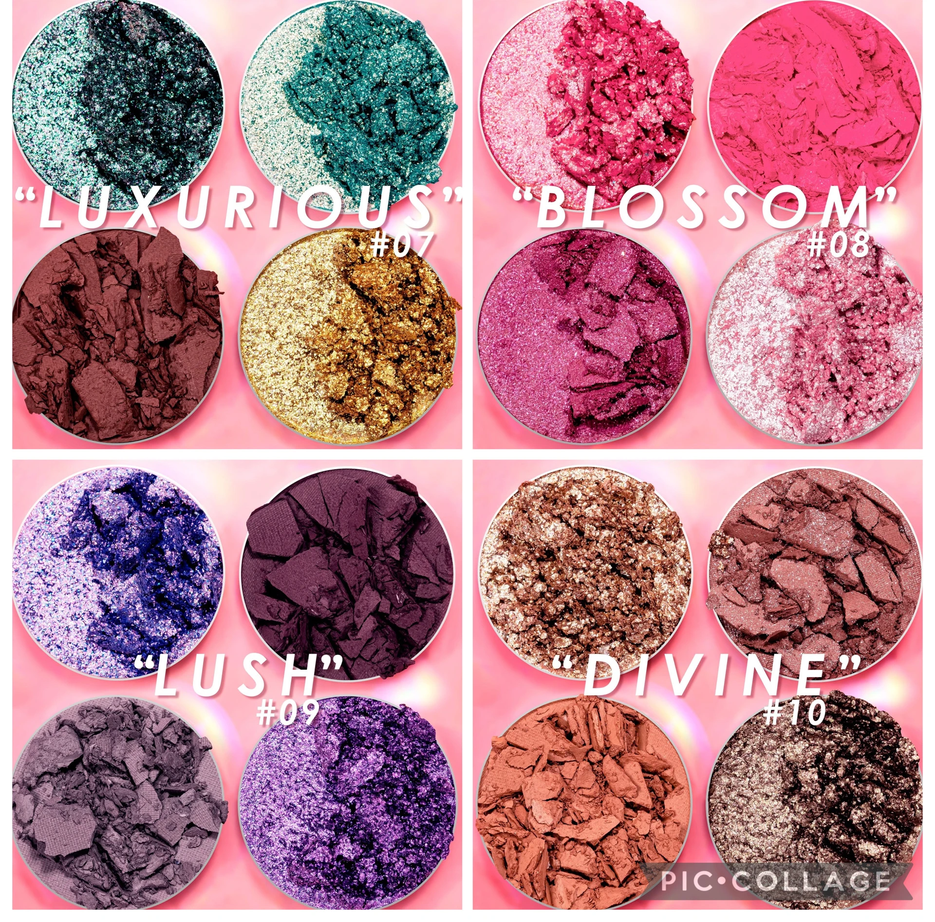 Cuarteto de sombras intensity glam pink up 2