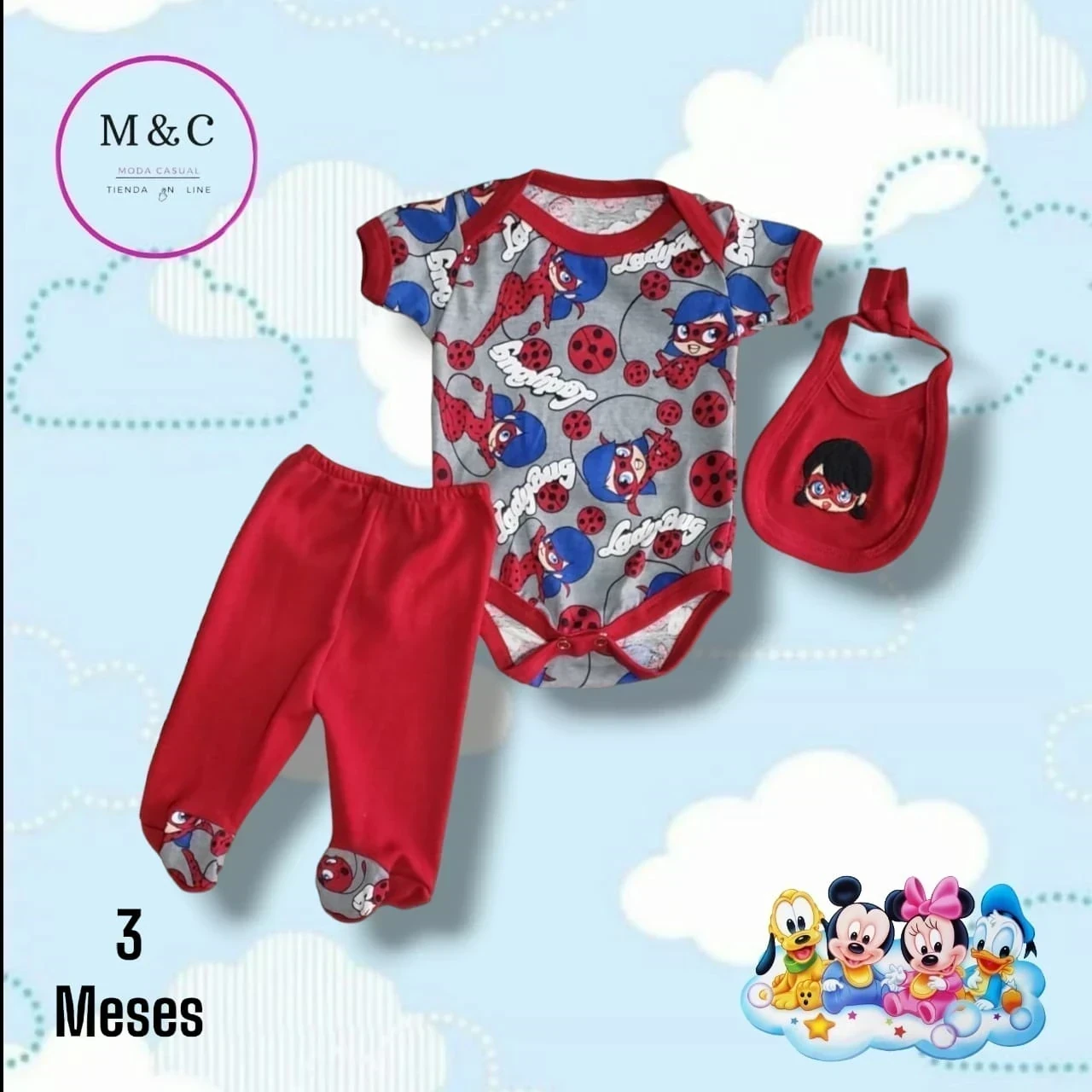 Conjunto pañalero 3 a 6 meses