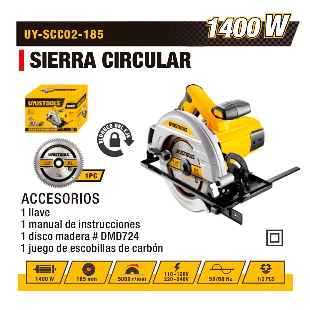 SIERRA CIRCULAR UYUST 185 - 1500W
